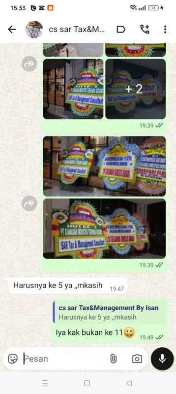 Testimonial papan bunga SULAWESI UTARA